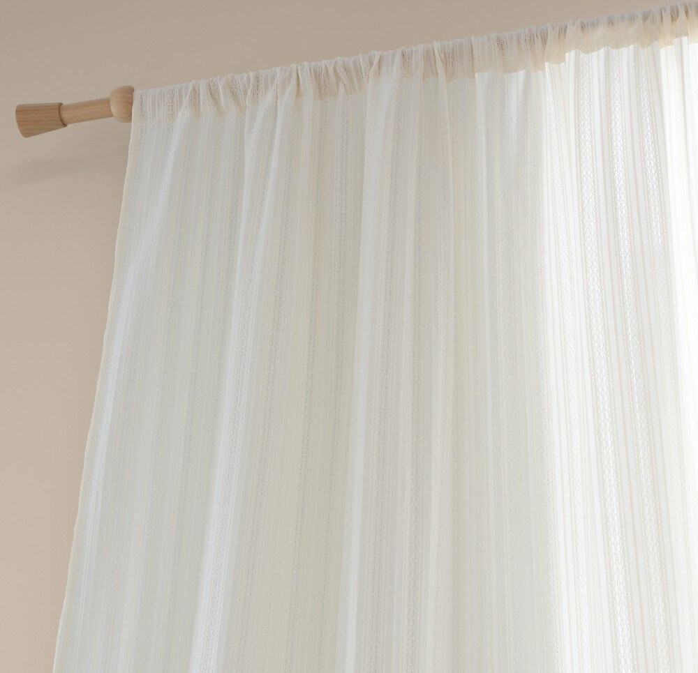 Bílá bavlněná záclona 140x137 cm Zofia Broderie Anglaise – Pineapple Elephant