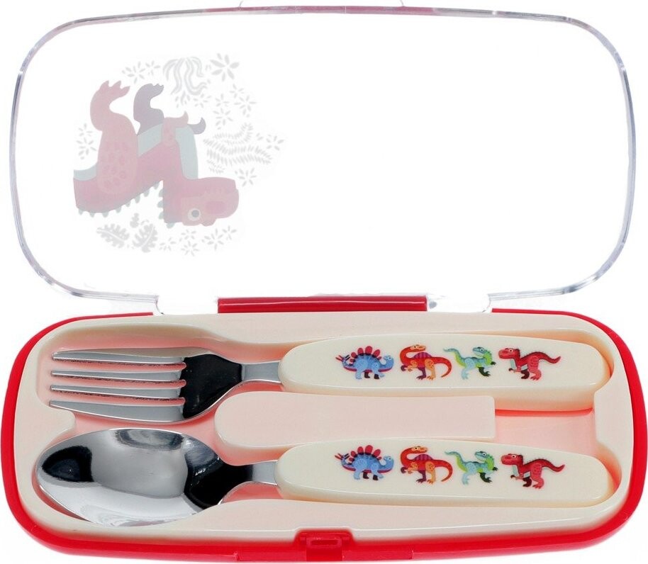 Nerezový dětský příbor 2 ks Baby Dinos – Rex London