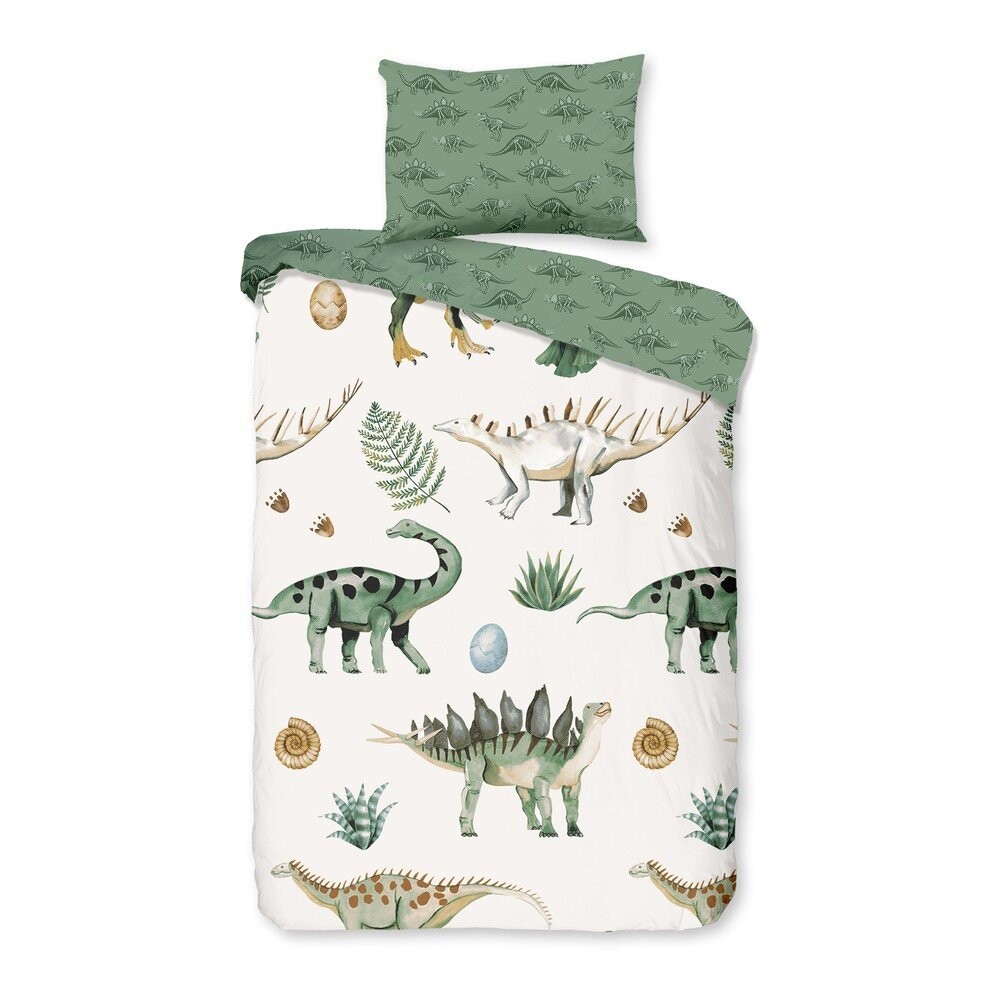 Zelené/béžové bavlněné dětské povlečení do postýlky 100x135 cm Gabi – Good Morning