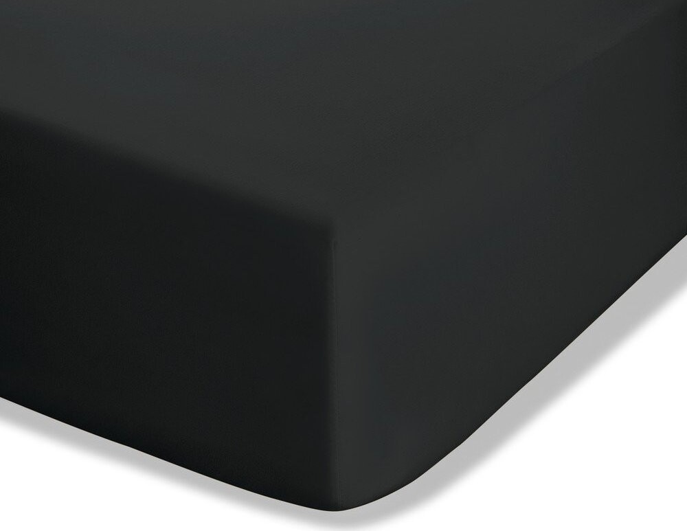 Černé napínací perkálové prostěradlo 135x190 cm Easy Iron Percale – Catherine Lansfield