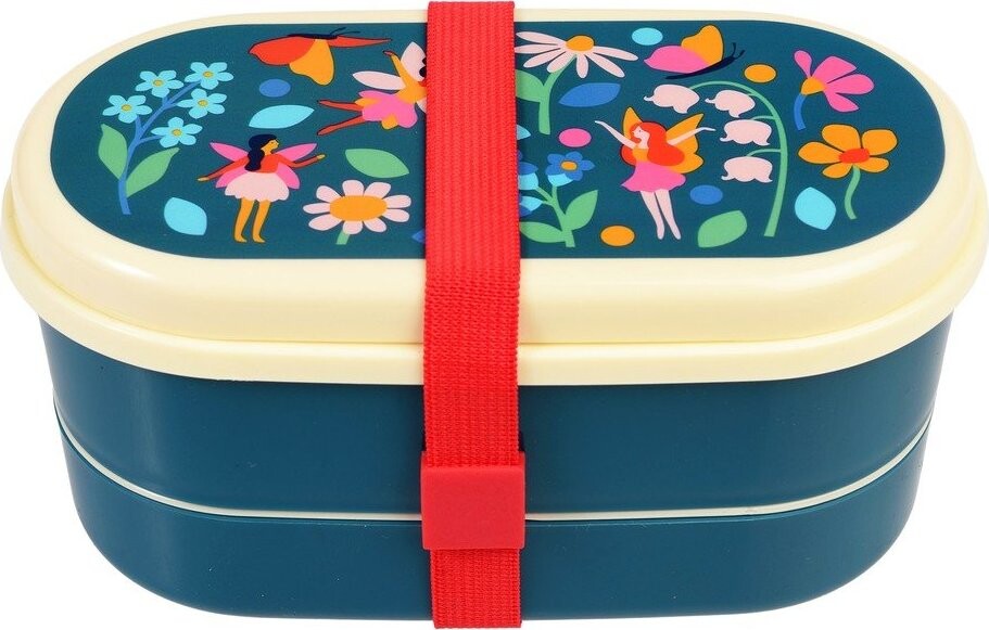 Tmavě modrý dětský svačinový box Fairies in the Garden – Rex London