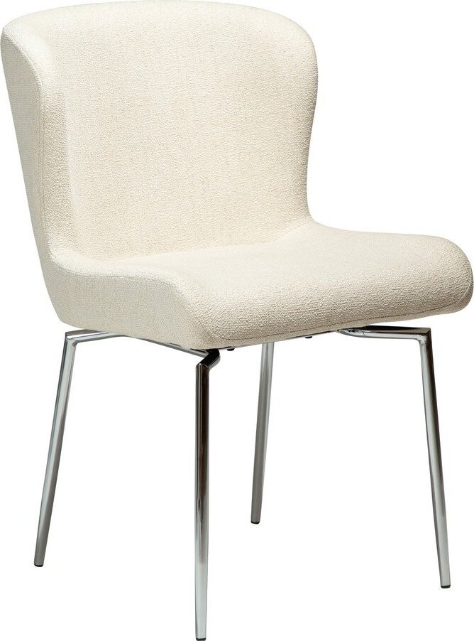 Krémová čalouněná jídelní židle Glam – DAN-FORM Denmark