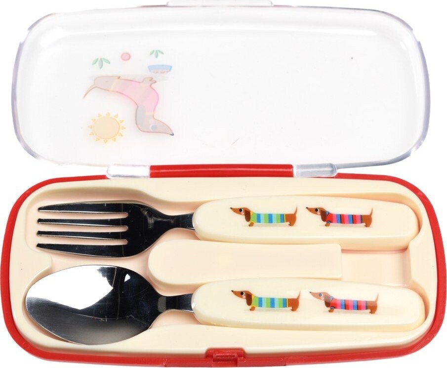 Nerezový dětský příbor 2 ks Sausage Dog – Rex London