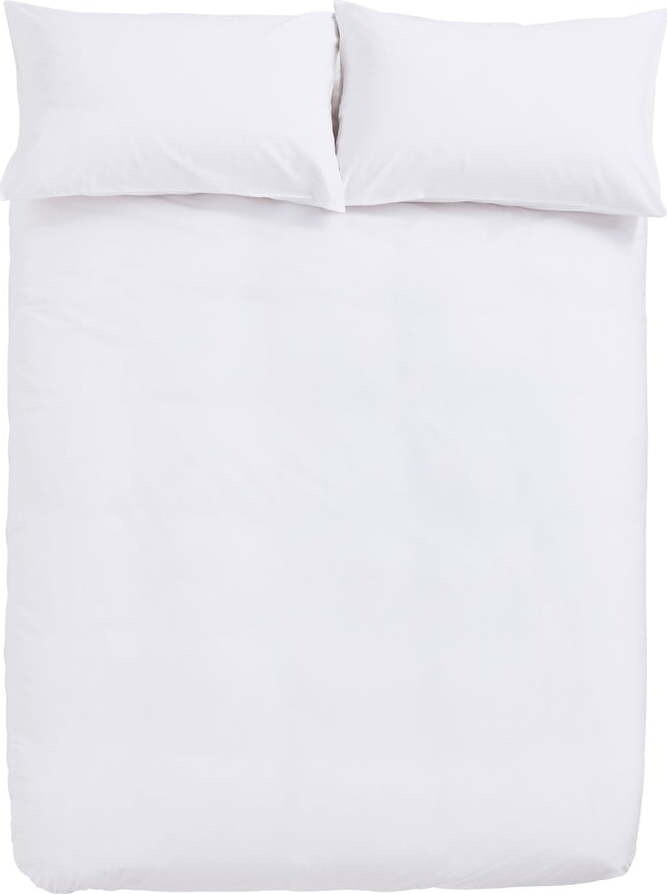 Bílé povlečení na dvoulůžko/prodloužené s příměsí tencelu 230x220 cm Temperature Controlling TENCEL™ – Bianca