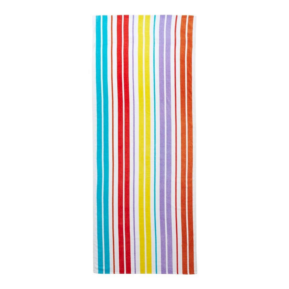 Bavlněná plážová osuška 78x200 cm Rainbow Stripe – Catherine Lansfield