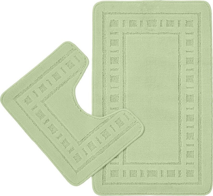 Světle zelené WC koupelnové předložky v sadě 2 ks 50x80 cm Armoni – Catherine Lansfield