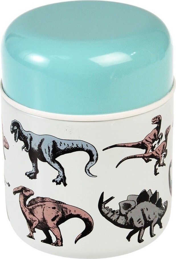 Modrá/krémová termoska na jídlo/dětská 280 ml Prehistoric Land – Rex London