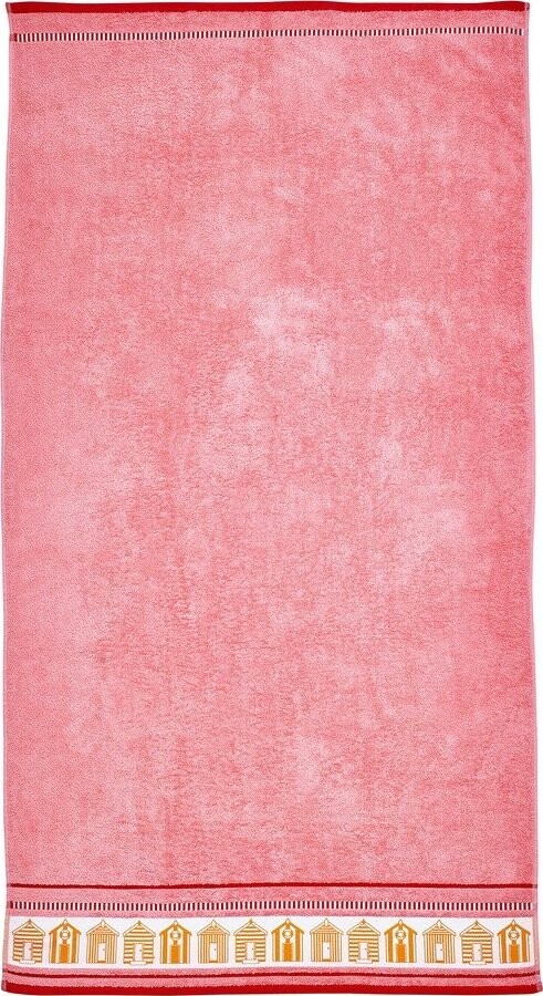 Růžová bavlněná plážová osuška 90x180 cm Beach Huts – Catherine Lansfield