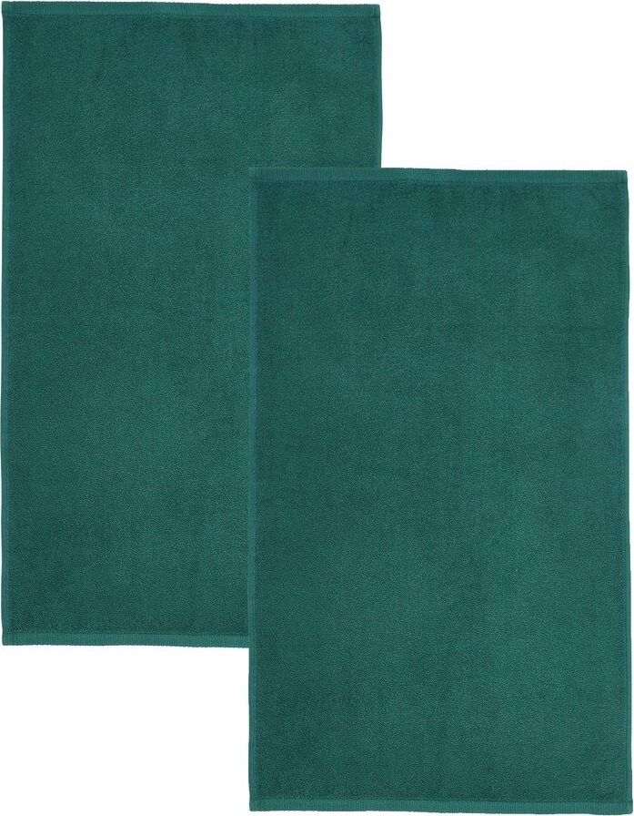 Tmavě zelené rychleschnoucí/froté bavlněné osušky v sadě 2 ks 90x140 cm Quick Dry – Catherine Lansfield
