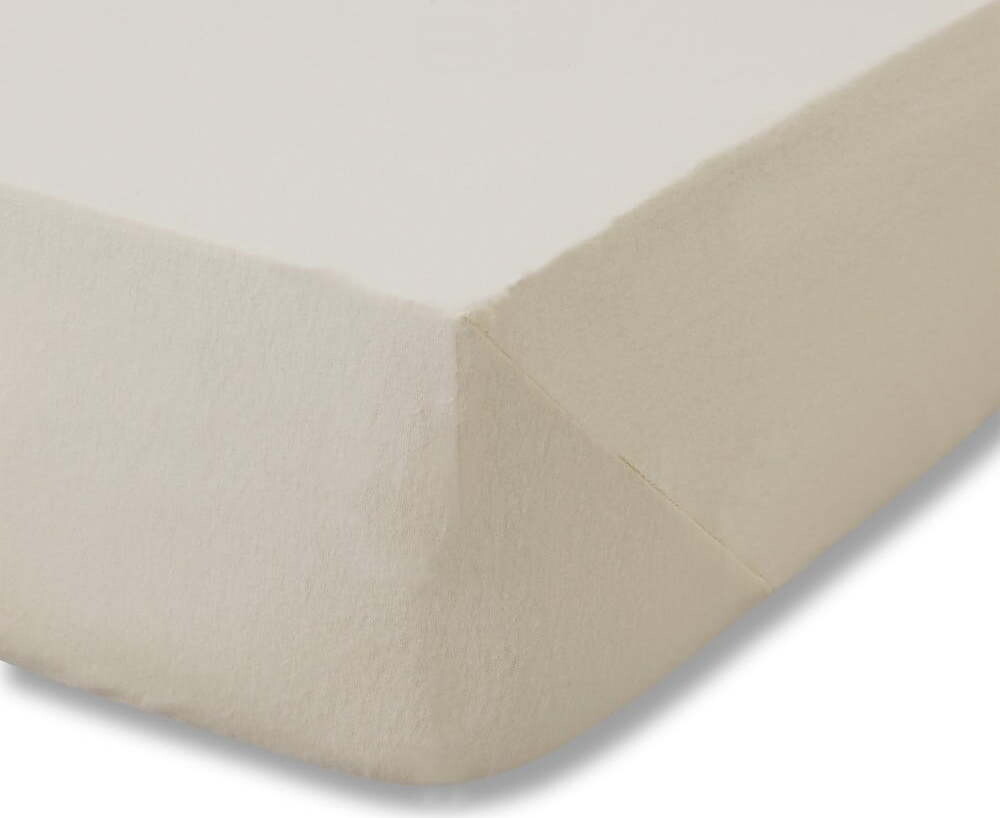 Béžové napínací flanelové prostěradlo 150x200 cm Brushed – Catherine Lansfield