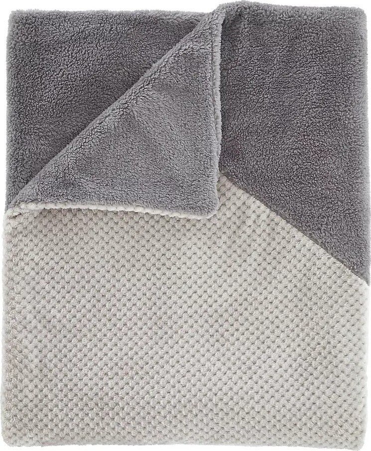Šedá deka z mikroplyše 130x170 cm Cosy Larsson Geo – Catherine Lansfield