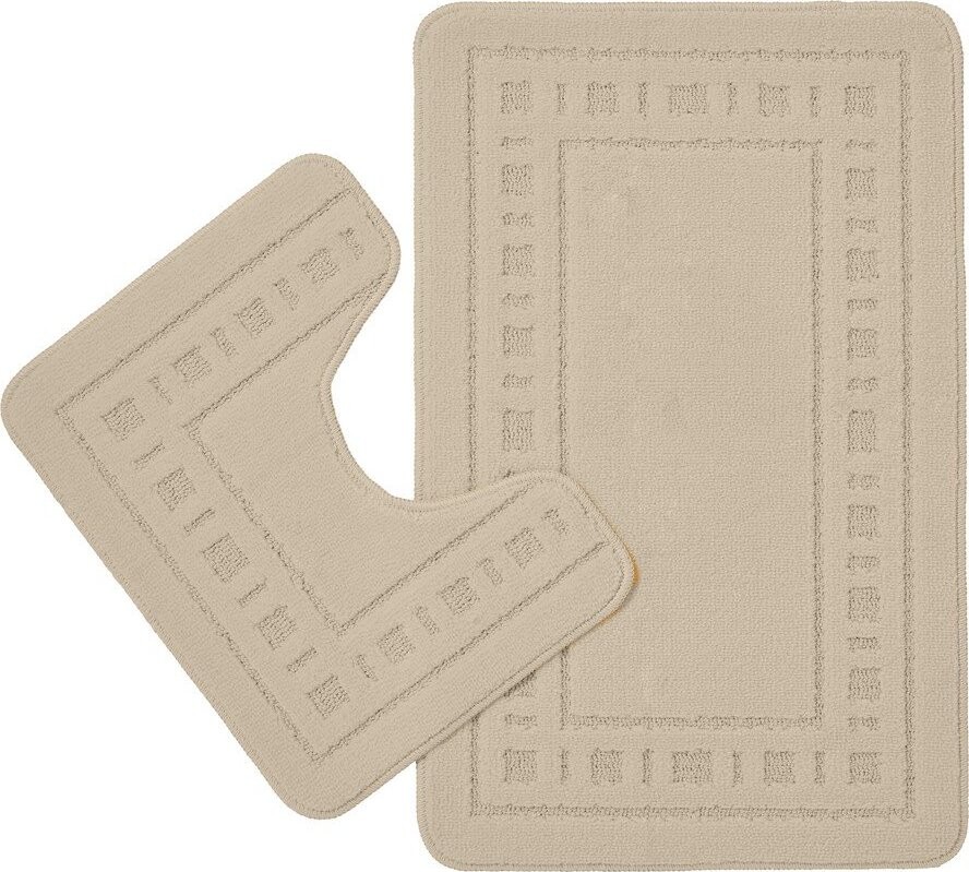 Světle hnědé WC koupelnové předložky v sadě 2 ks 50x80 cm Armoni – Catherine Lansfield