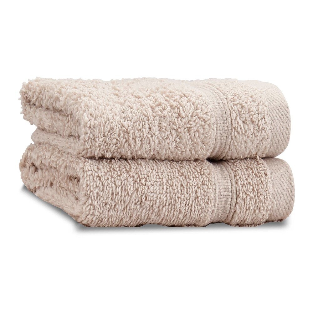 Béžové froté bavlněné ručníky v sadě 2 ks 30x30 cm Zero Twist – Catherine Lansfield