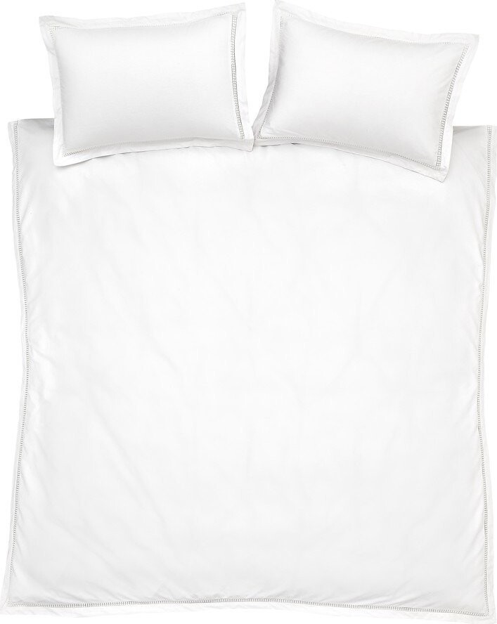 Bílé bavlněné povlečení na jednolůžko 135x200 cm Oxford Lace Trim – Bianca