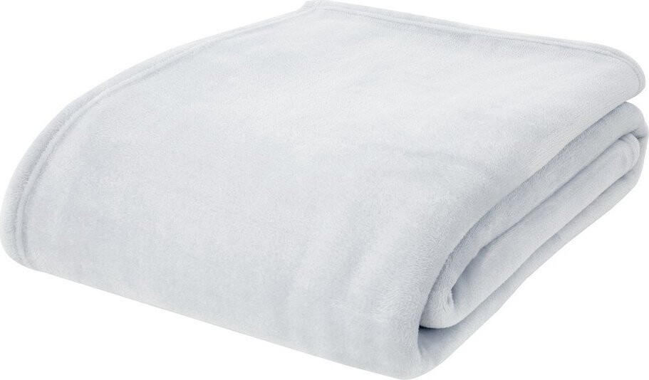 Světle šedá deka z mikroplyše 130x170 cm Raschel Velvet – Catherine Lansfield