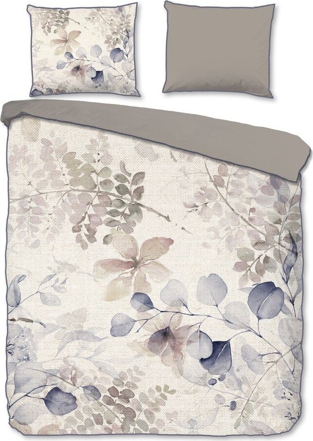 Béžové povlečení na dvoulůžko/prodloužené z bavlněného saténu 200x220 cm Fivien – Descanso