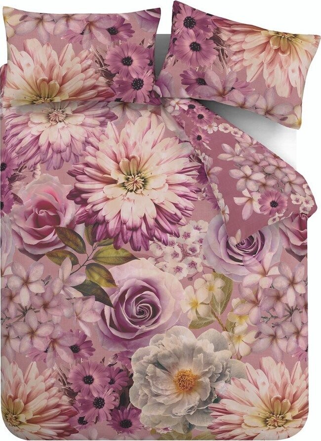 Růžové povlečení na dvoulůžko 200x200 cm Rosemoor Floral – RHS