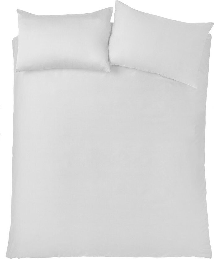 Bílé povlečení na dvoulůžko/prodloužené z bavlněného saténu 230x220 cm Cotton Sateen – Bianca