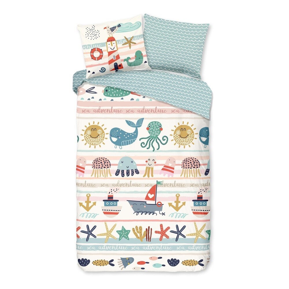 Bavlněné dětské povlečení na jednolůžko/prodloužené 140x220 cm Sea – Good Morning