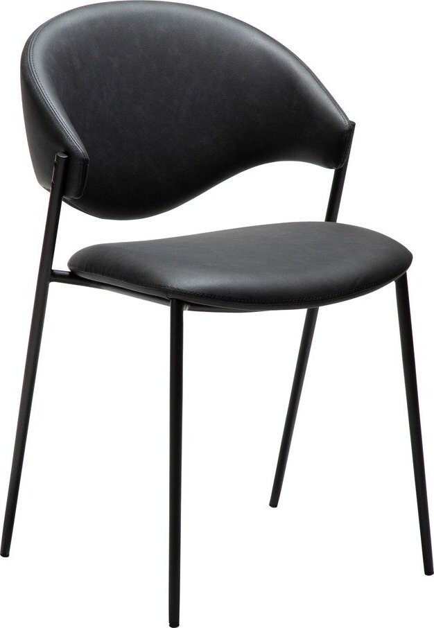 Černá jídelní židle z imitace kůže Zone – DAN-FORM Denmark