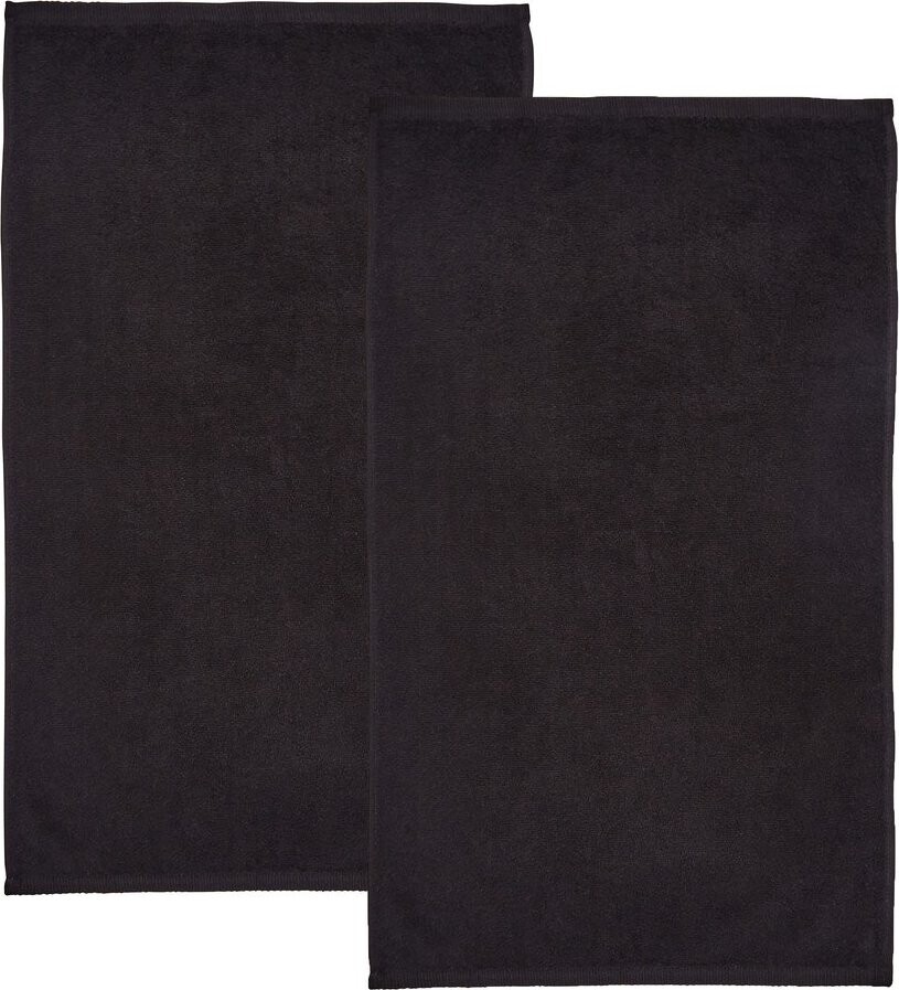 Černé rychleschnoucí/froté bavlněné osušky v sadě 2 ks 90x140 cm Quick Dry – Catherine Lansfield