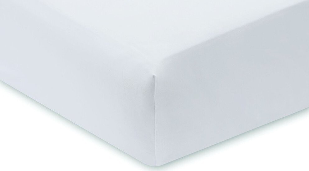 Bílé napínací prostěradlo z bavlněného saténu 275x275 cm Luxury Cotton Sateen – Bianca