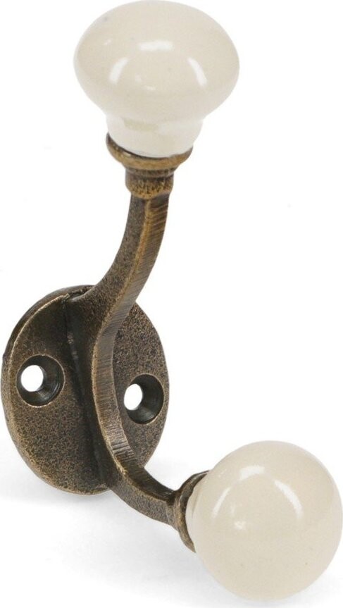 Krémový kovový nástěnný věšák 3 cm – Rex London