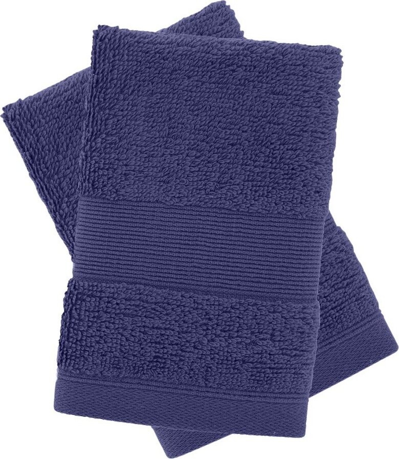 Tmavě modré froté bavlněné ručníky v sadě 2 ks 30x30 cm Anti-Bacterial – Catherine Lansfield