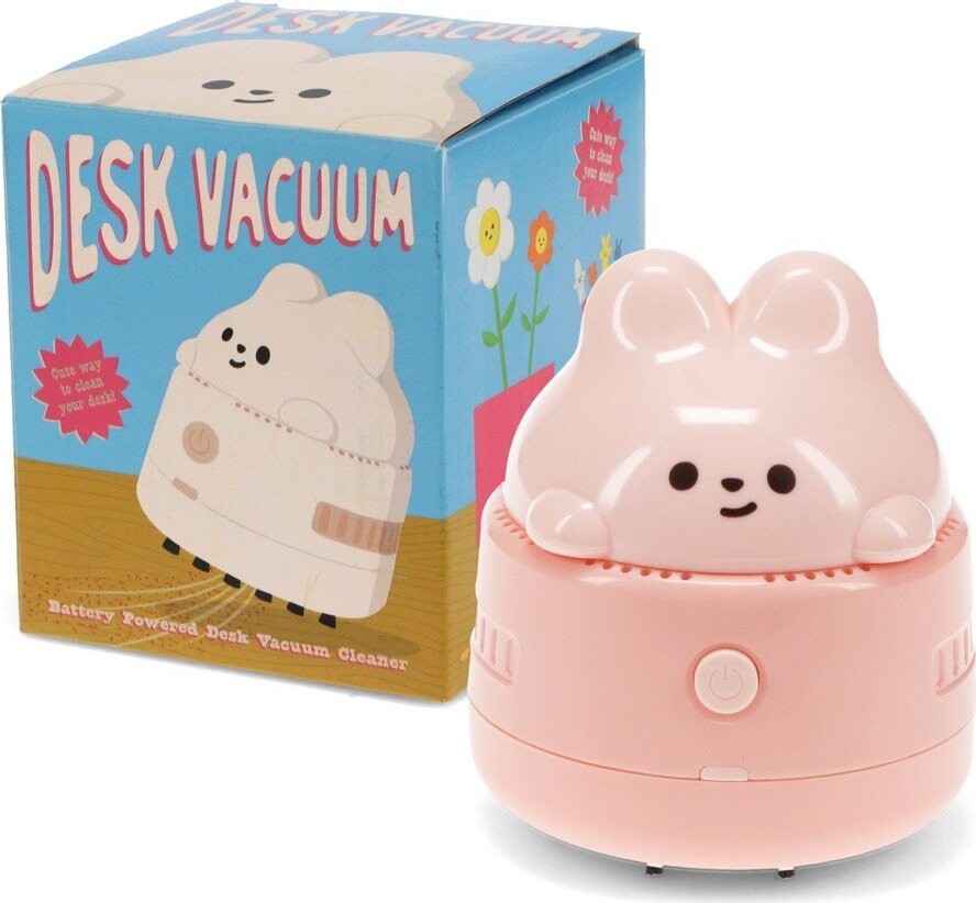 Růžový kovový/plastový stolní vysavač Bunny – Rex London