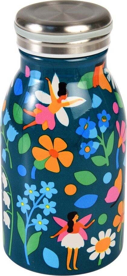 Modrá nerezová dětská lahev 250 ml Fairies in the Garden – Rex London