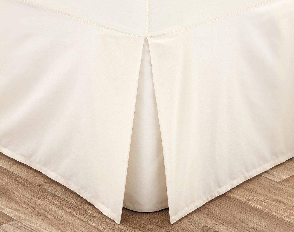 Krémový napínací perkálový potah na rám postele 90x190 cm Easy Iron Percale – Catherine Lansfield