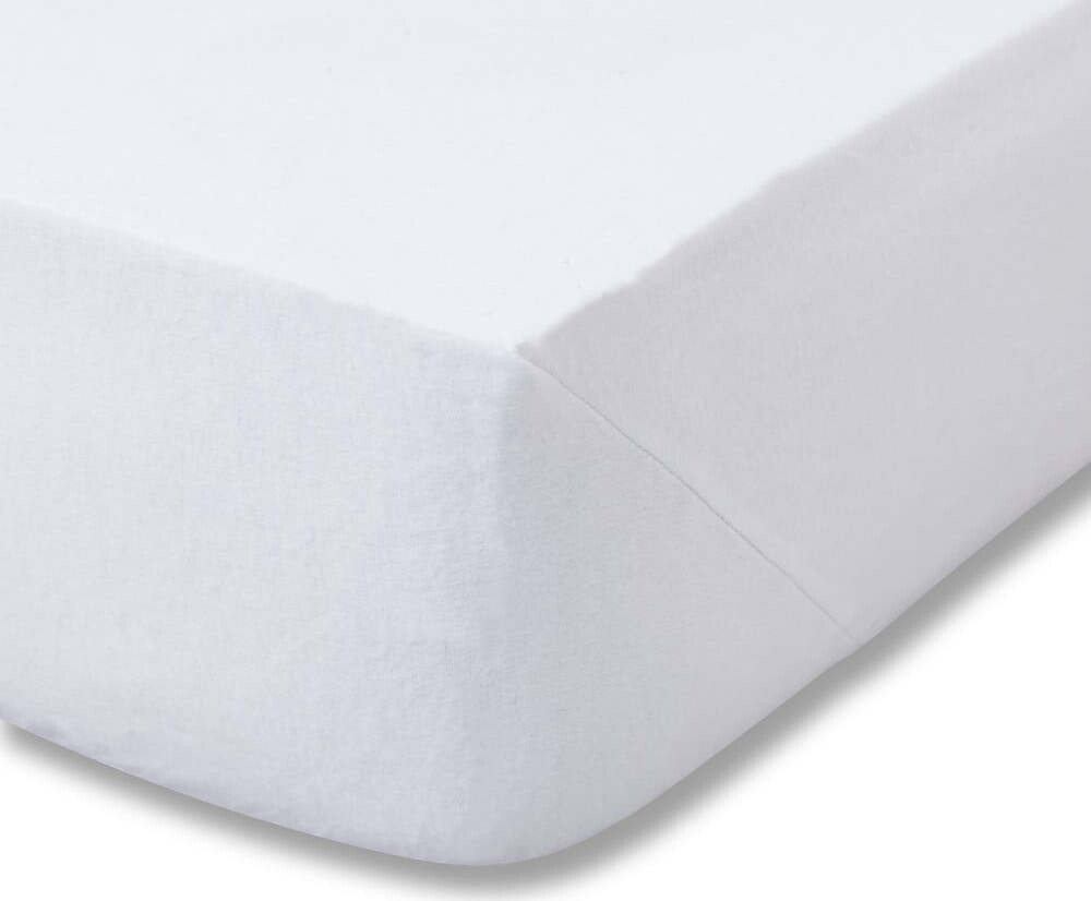 Bílé napínací flanelové prostěradlo 90x190 cm Brushed – Catherine Lansfield