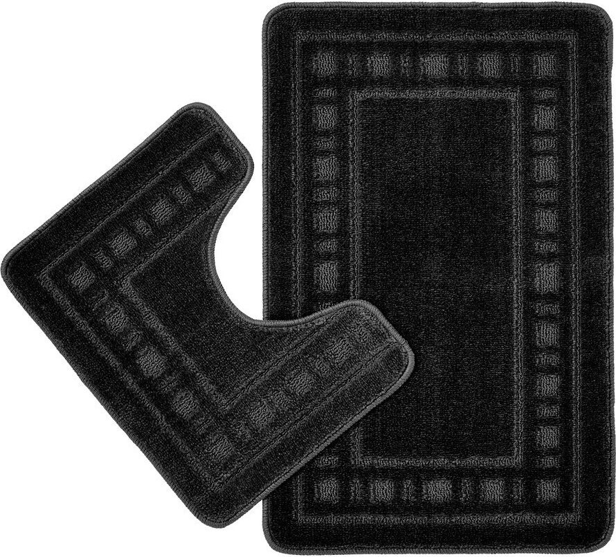 Černé WC koupelnové předložky v sadě 2 ks 50x80 cm Armoni – Catherine Lansfield