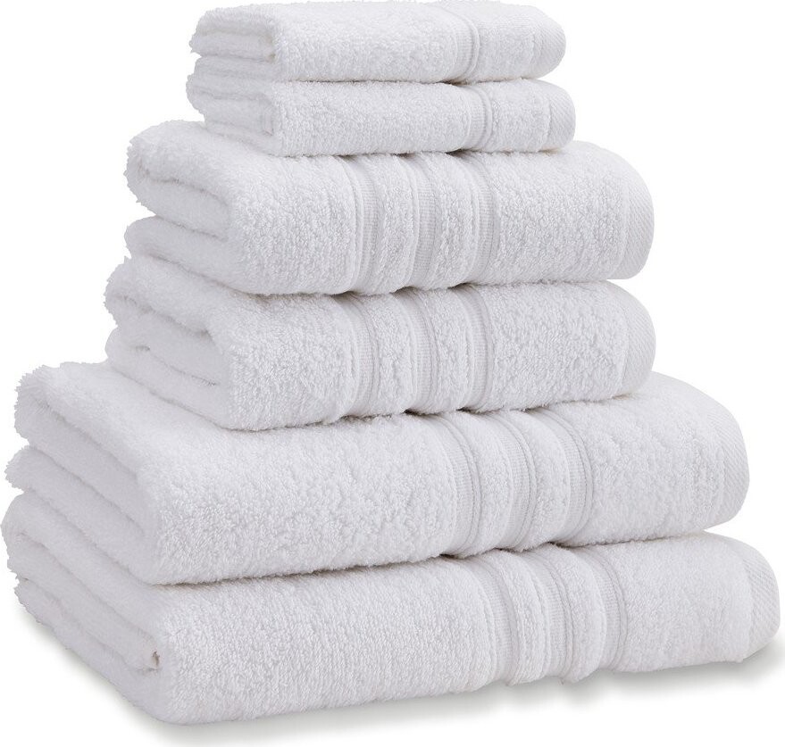 Bílé froté bavlněné ručníky a osušky v sadě 6 ks Zero Twist – Catherine Lansfield