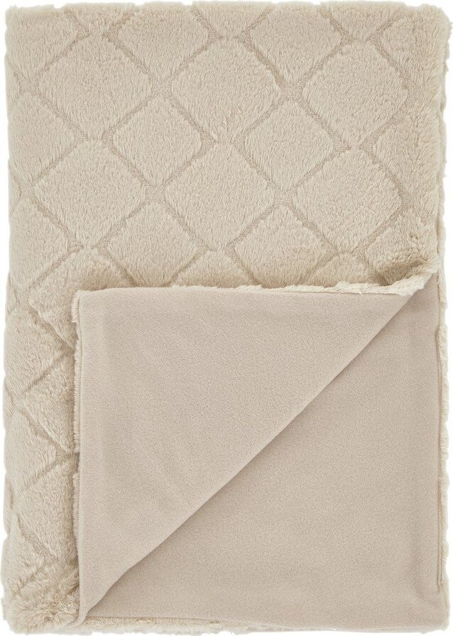 Béžová deka z mikroplyše 130x170 cm Cosy Diamond – Catherine Lansfield
