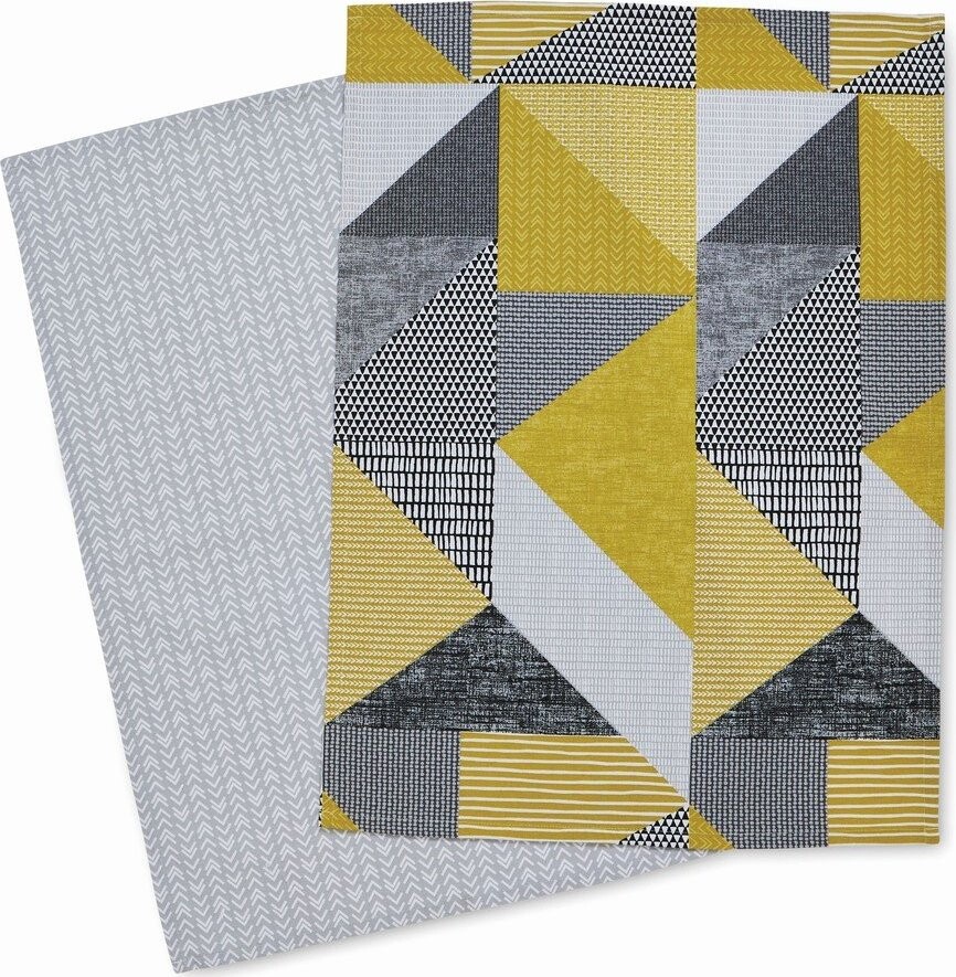 Bavlněné utěrky v sadě 2 ks 50x70 cm Larsson Geo – Catherine Lansfield