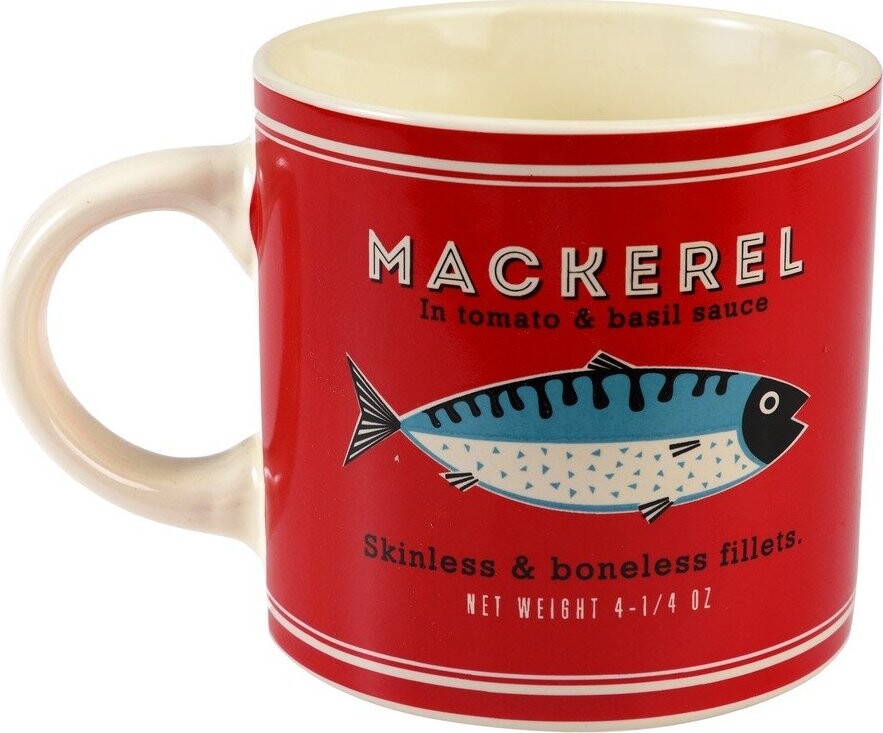 Červený/krémový keramický hrnek 350 ml Fish – Rex London