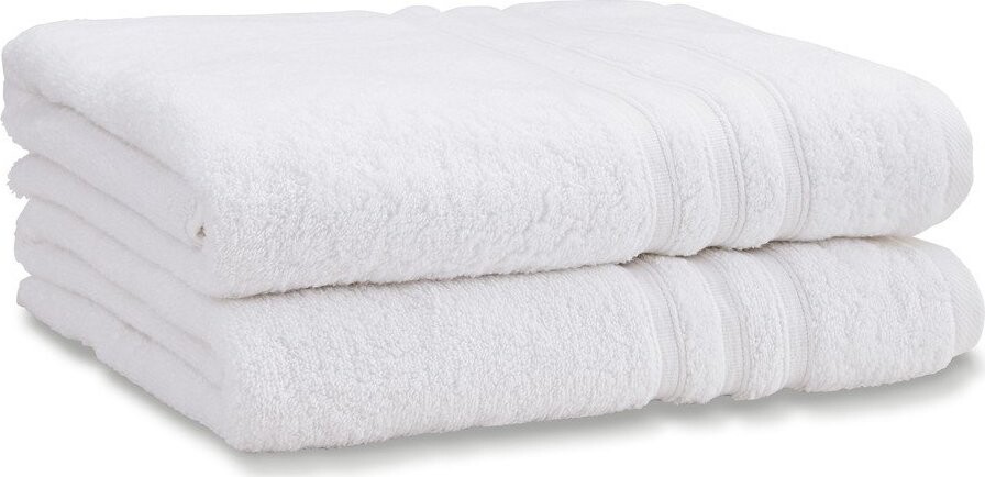 Bílé froté bavlněné osušky v sadě 2 ks 90x140 cm Zero Twist – Catherine Lansfield