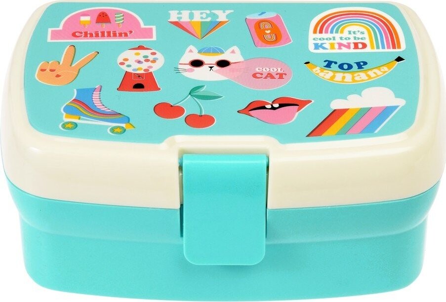 Tyrkysový dětský svačinový box Top Banana – Rex London