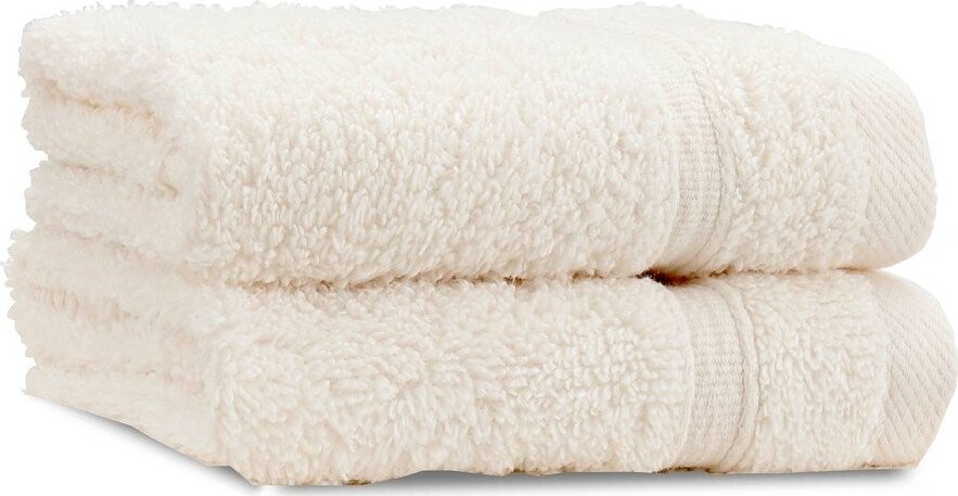 Krémové froté bavlněné ručníky v sadě 2 ks 30x30 cm Zero Twist – Catherine Lansfield