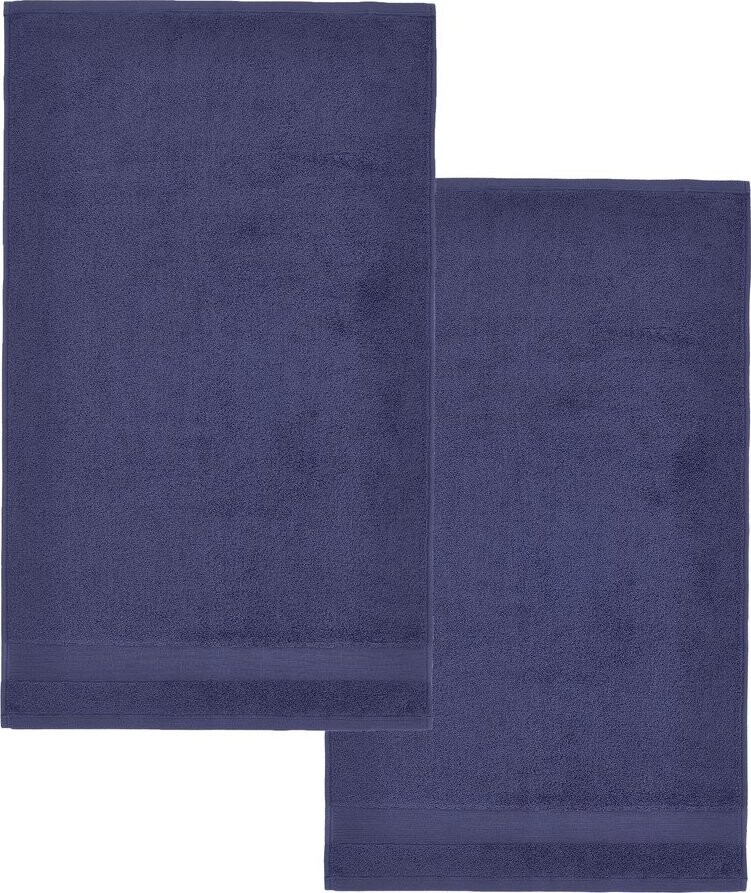 Tmavě modré froté bavlněné osušky v sadě 2 ks 90x140 cm Anti-Bacterial – Catherine Lansfield