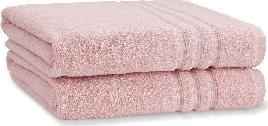Světle růžové froté bavlněné osušky v sadě 2 ks 90x140 cm Zero Twist – Catherine Lansfield