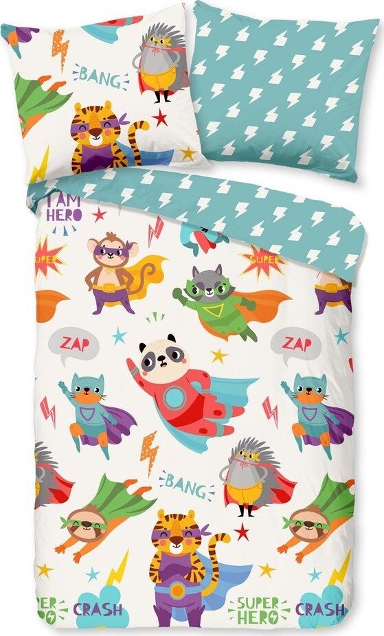 Bavlněné dětské povlečení do postýlky 120x150 cm Superhero – Good Morning