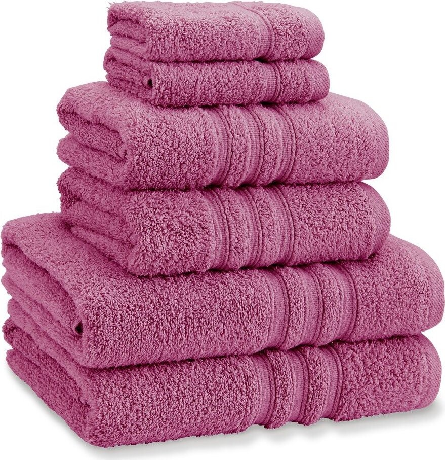 Tmavě růžové froté bavlněné ručníky a osušky v sadě 6 ks Zero Twist – Catherine Lansfield