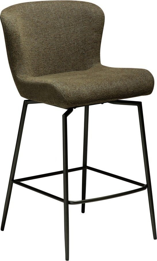 Khaki čalouněná barová židle (výška sedáku 67,5 cm) Glam – DAN-FORM Denmark