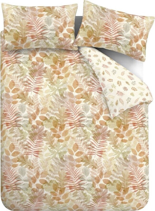 Hnědé povlečení na dvoulůžko/prodloužené 230x220 cm Autumn Leaves – Catherine Lansfield