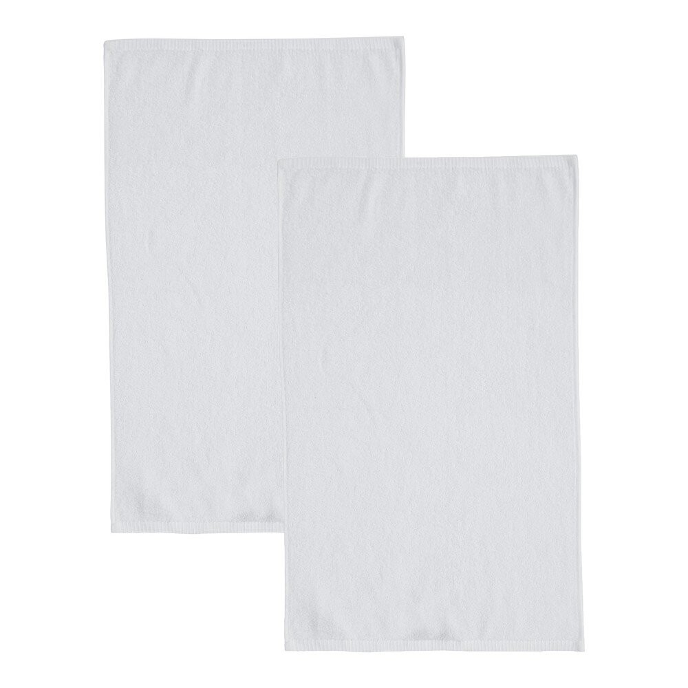 Bílé rychleschnoucí/froté bavlněné osušky v sadě 2 ks 90x140 cm Quick Dry – Catherine Lansfield