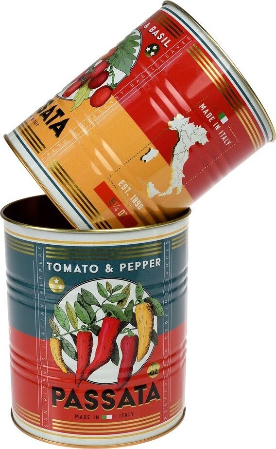 Dekorativní cínové úložné boxy v sadě 2 ks ø 11x13 cm Passata – Rex London