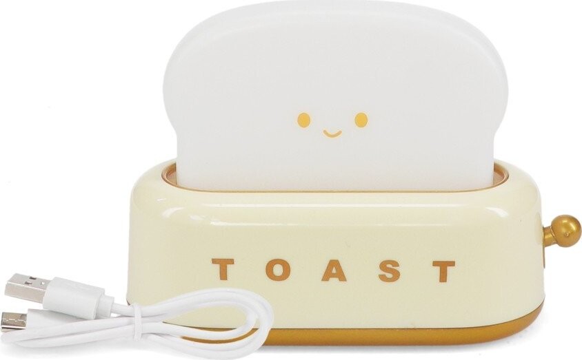 Žluté/bílé dětské noční světlo Toaster – Rex London