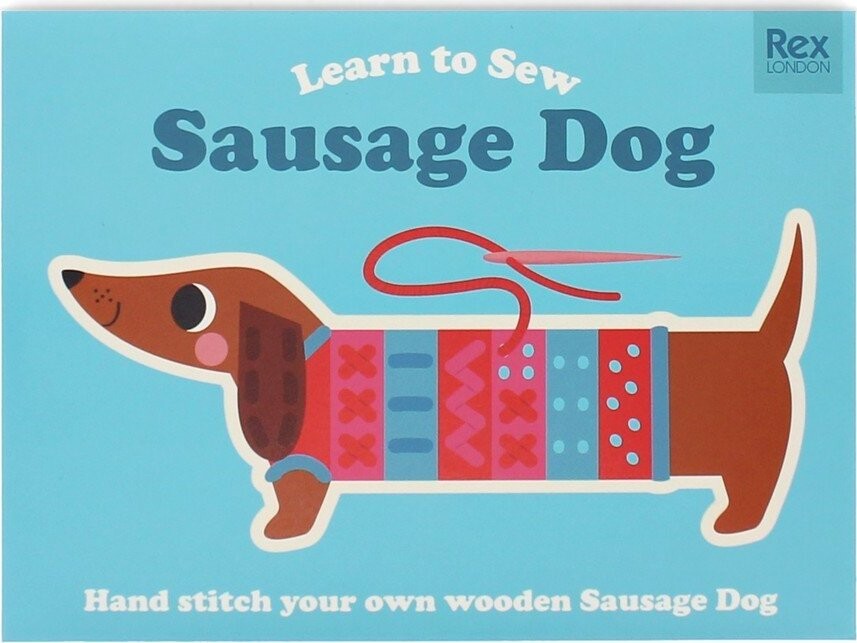 Sada na vyšívání Sunny Sausage Dog – Rex London
